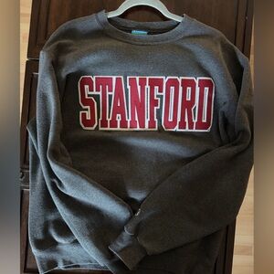 Champion Stanford University Eco Fleece Crewneck Sweatshirt - Gray - Medium